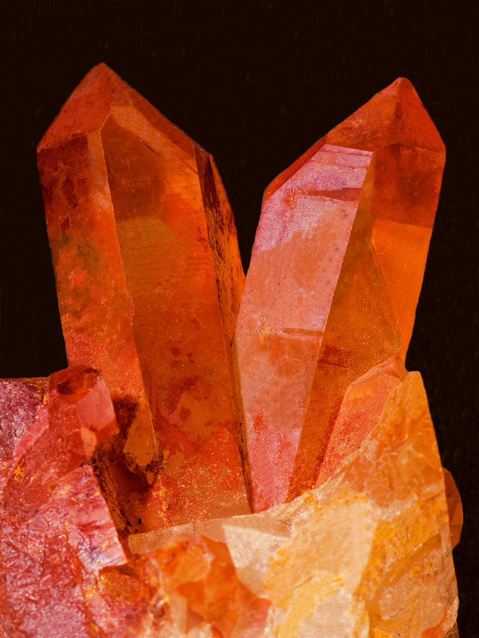 Tangerine Quartz Crystals #1 Photograph by Millard H. Sharp