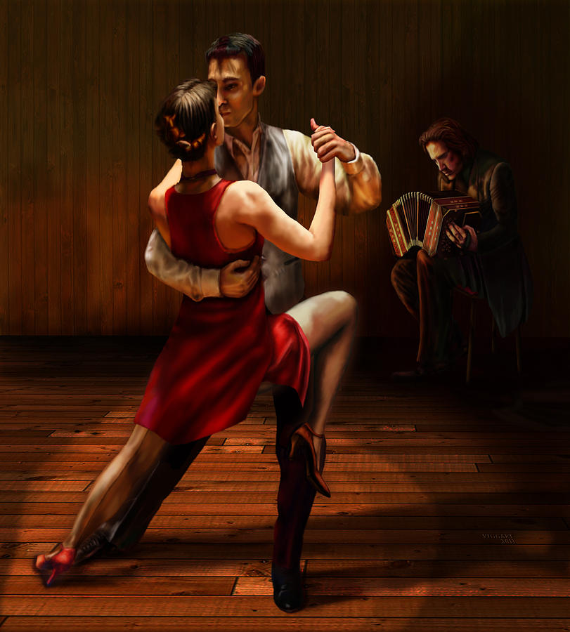 Tango Digital Art by Virginia Palomeque