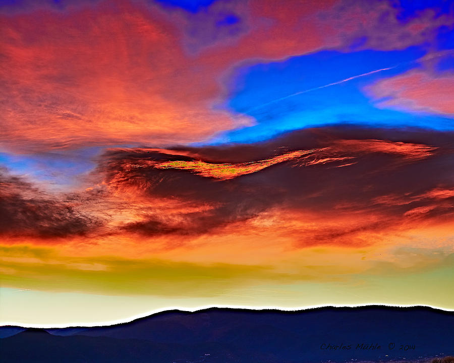 Taos sunrise  #1 Photograph by Charles Muhle