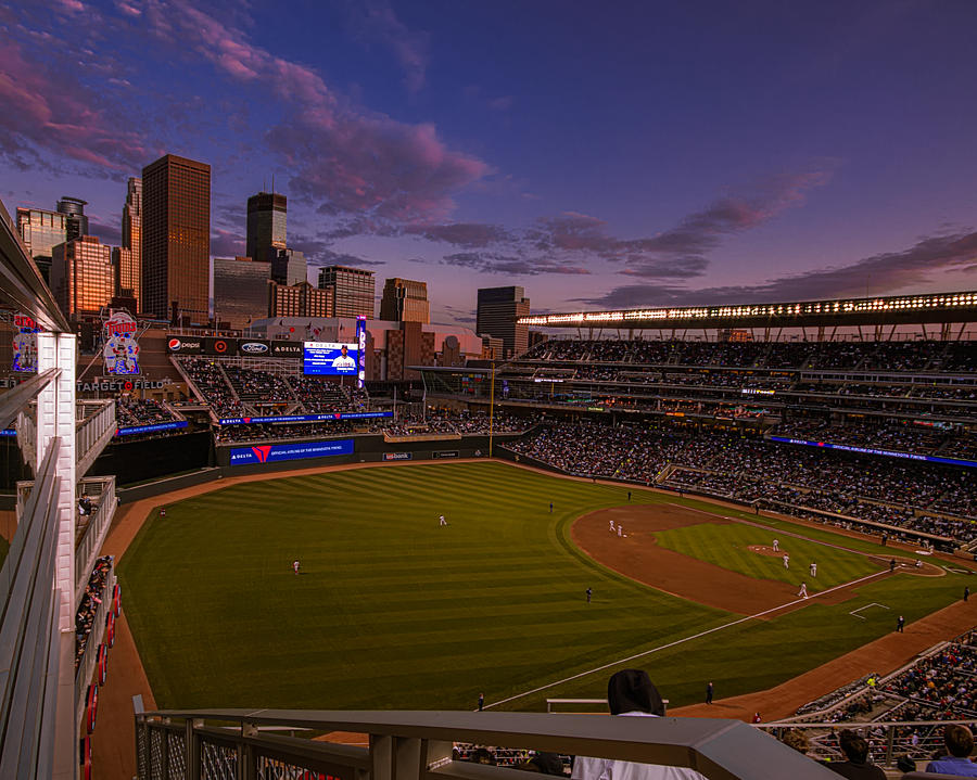 Target Field Sunset  #1 Photograph by Tom Gort