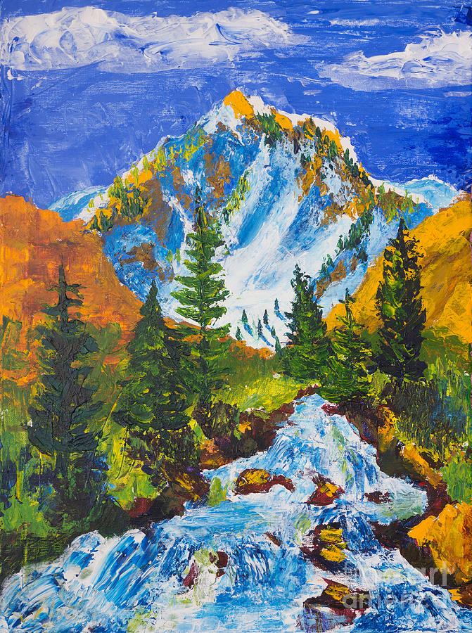 Taylor Canyon Runoff Painting by Walt Brodis
