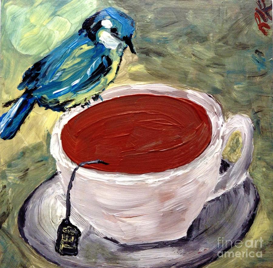 Tea time  Painting by Reina Resto