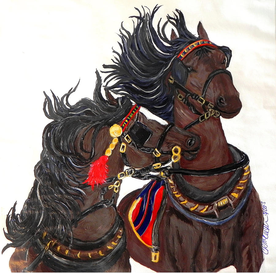 Horse Painting - Team #1 by Cheryl McKeeth