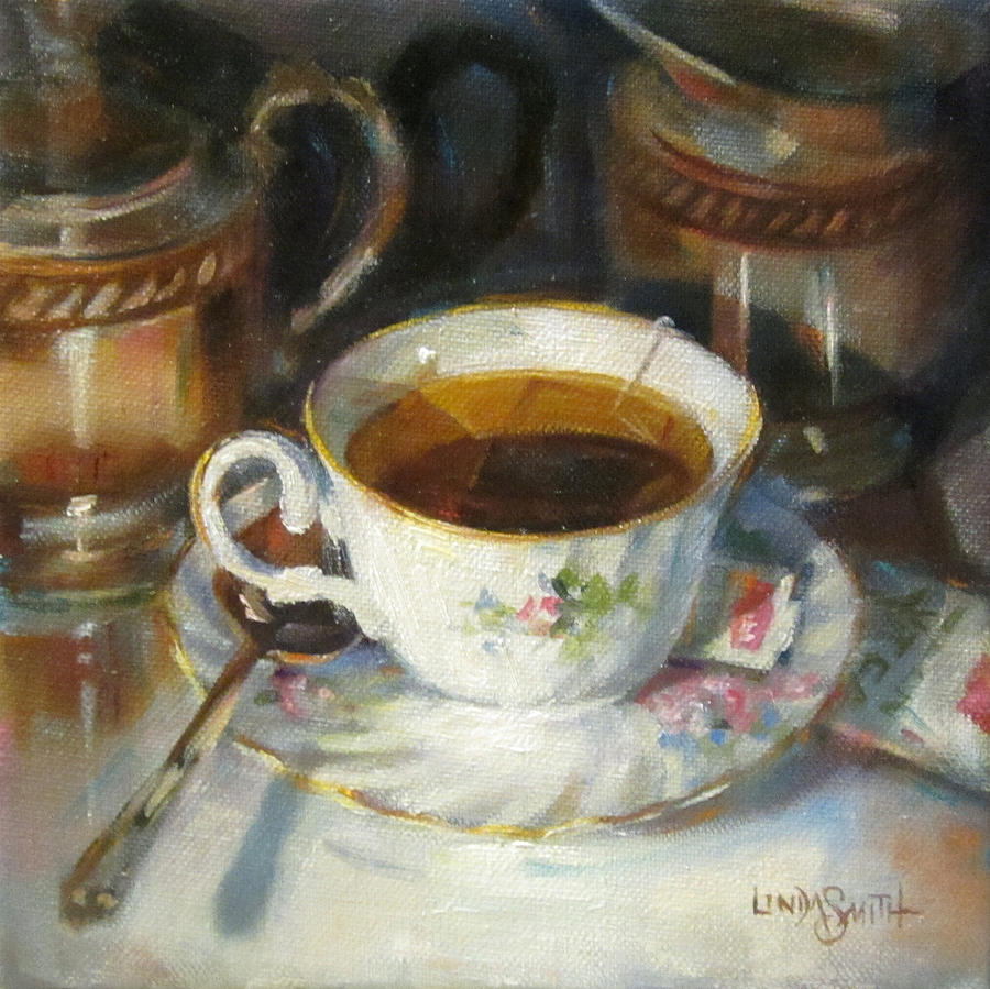 Teatime for Lefty Painting by Linda Smith - Fine Art America