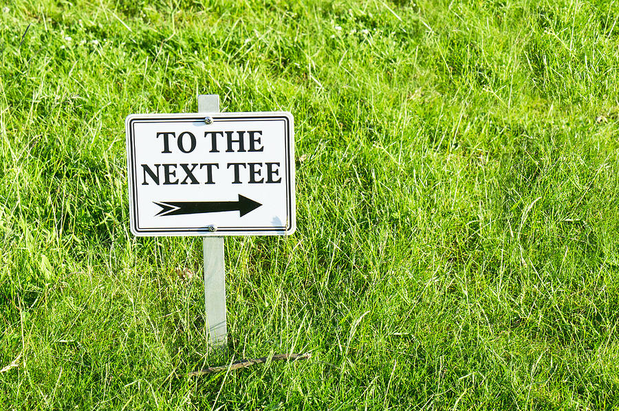 Golf Photograph - Tee sign #1 by Tom Gowanlock