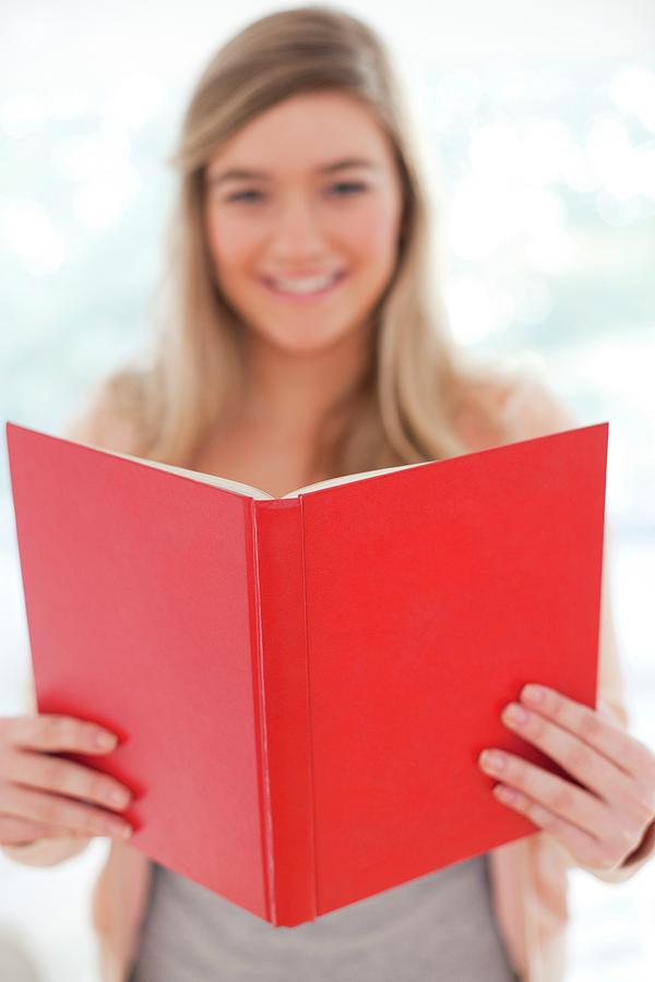 Teenage Girl Reading #1 Photograph by Ian Hooton/science Photo Library