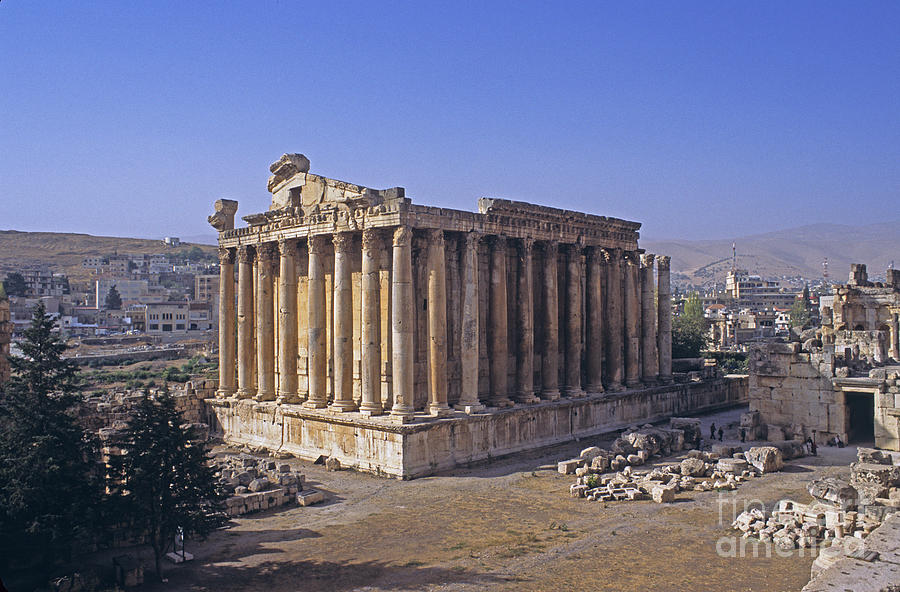Architecture Photograph - Temple Of Bacchus, Lebanon #1 by Catherine Ursillo
