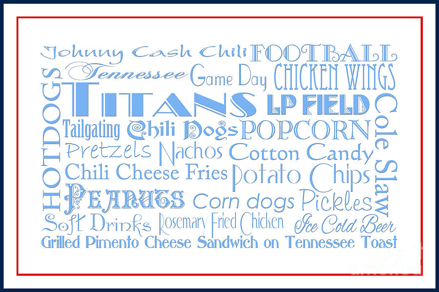 Tennessee Titans Game Day Food 3 Digital Art by Andee Design
