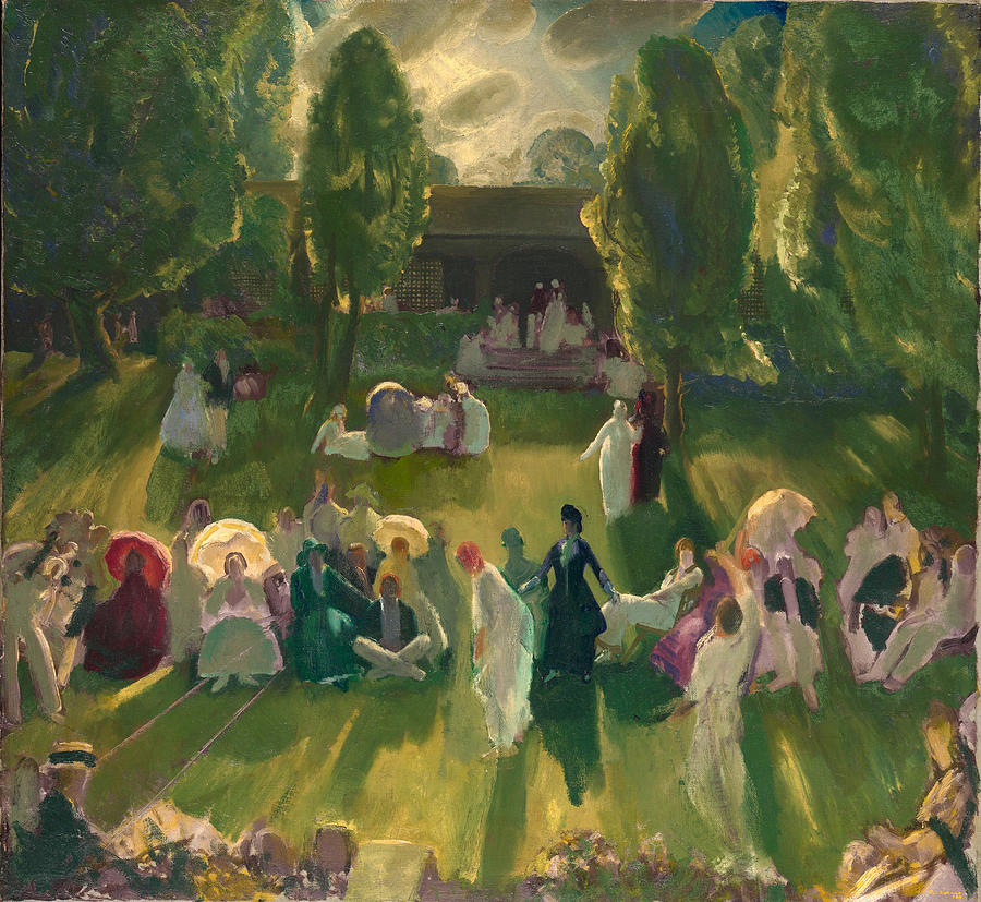 Tree Painting - Tennis at Newport #1 by George Bellows