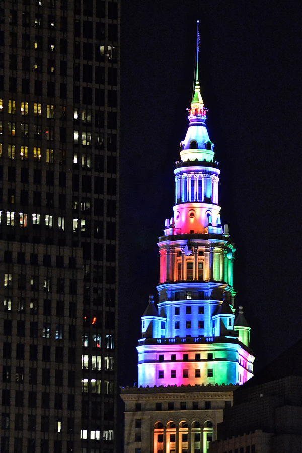 Terminal Tower Rainbow Photograph by Frozen in Time Fine Art Photography