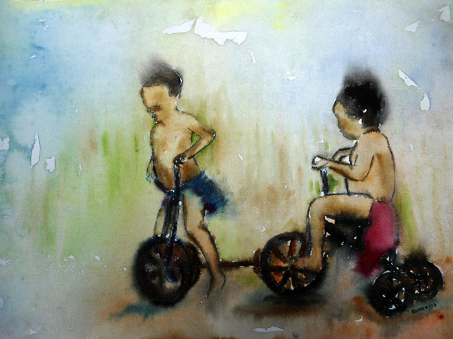 Testing Our New Ride #1 Painting by Ronex Ahimbisibwe