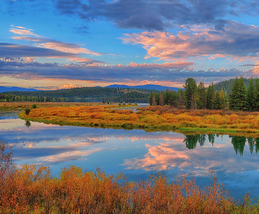 Teton Autumn Triptych Left Panel #1 Photograph by Greg Norrell