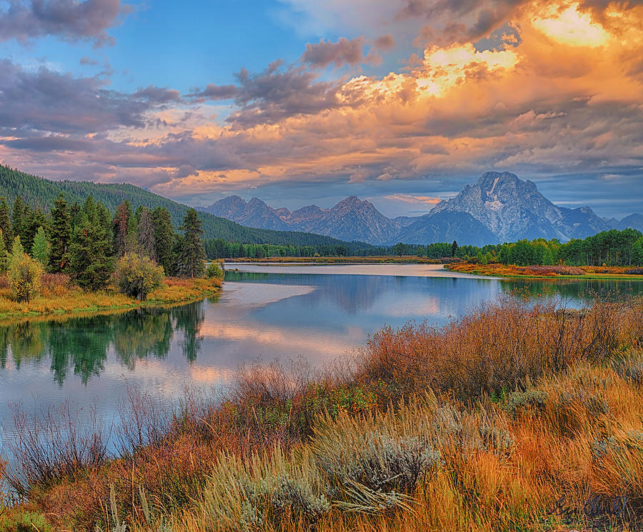 Teton Autumn Triptych Right Panel #1 Photograph by Greg Norrell