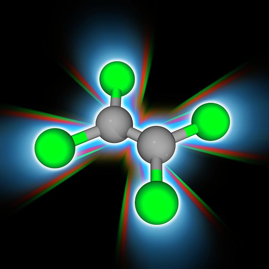 Tetrachloroethylene Chemical Compound Molecule #1 Photograph by Laguna Design/science Photo Library
