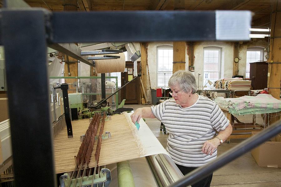 Textile Mill Loom Operator #1 Photograph by Science Photo Library Textile Mill Loom Operator #1 Photograph by Science Photo Library