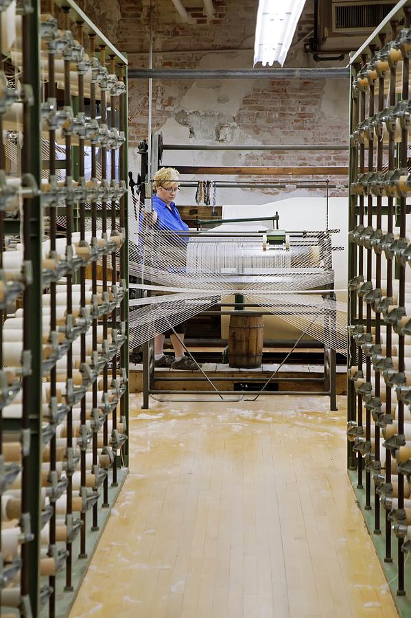 Textile Mill Warping Creel #1 Photograph by Science Photo Library Textile Mill Warping Creel #1 Photograph by Science Photo Library