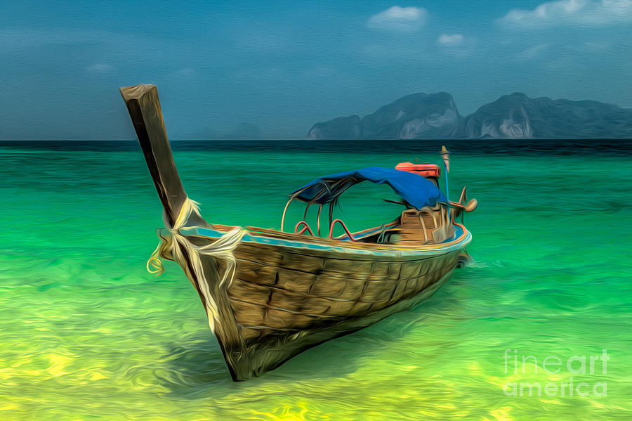 Boat Photograph - Thai Longboat #2 by Adrian Evans