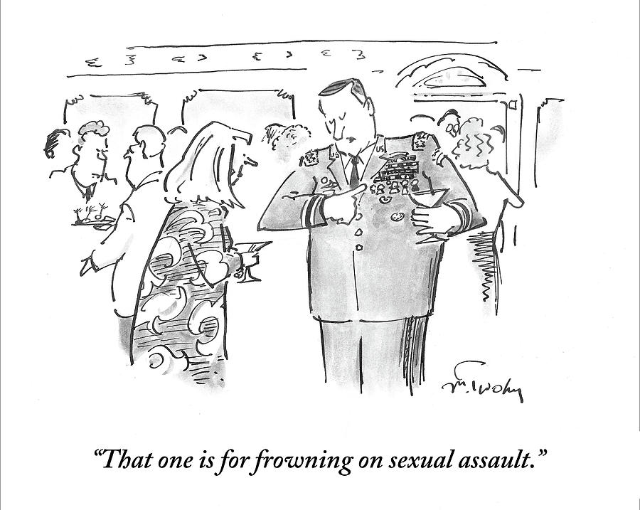 That One Is For Frowning On Sexual Assault #1 Drawing by Mike Twohy