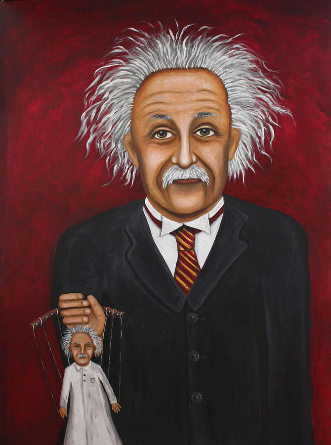 The 2 Einsteins #1 Painting by Leah Saulnier The Painting Maniac