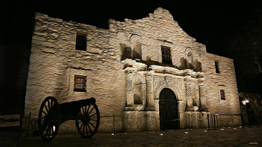 Architecture Photograph - The Alamo Remembered #2 by Stephen Stookey