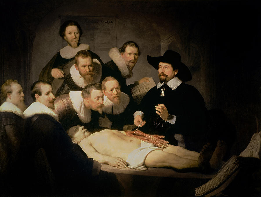 The Anatomy Lesson Of Dr Nicolaes Tulp #1 Painting by Celestial Images