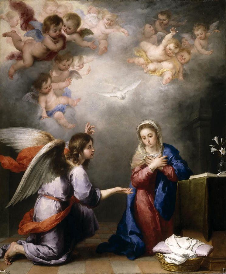 The Annunciation #4 Painting by Bartolome Esteban Murillo