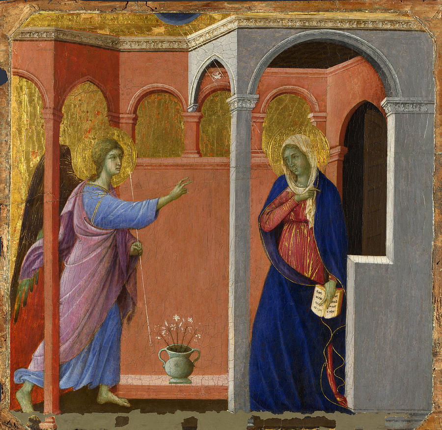 The Annunciation #2 Painting by Duccio