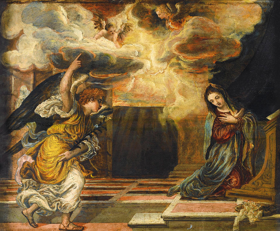 The Annunciation #22 Painting by El Greco