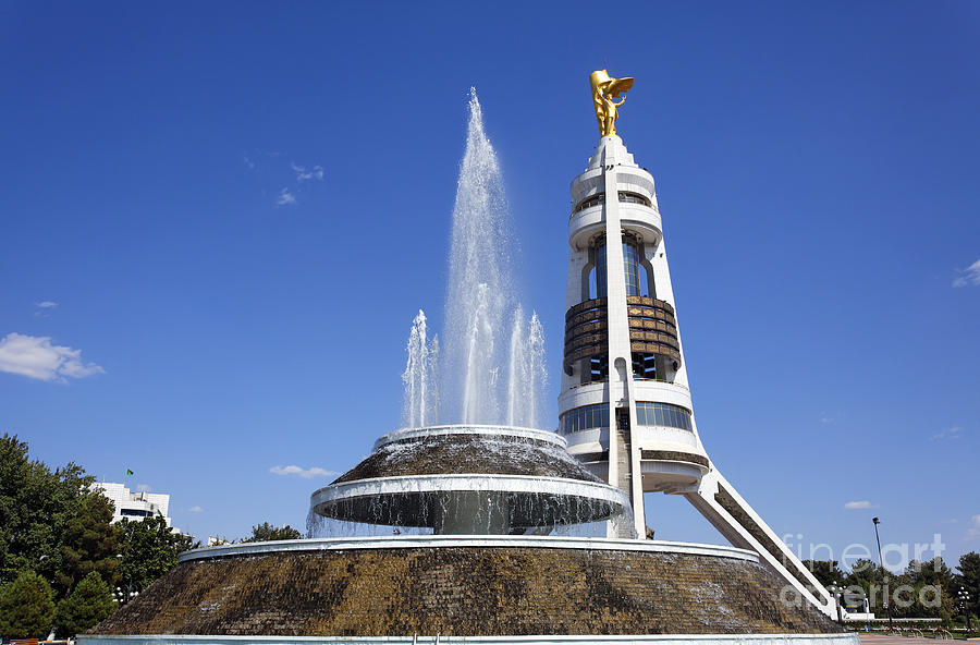 the Arch of Neutrality in Ashgabat Turkmenistan Photograph by Robert