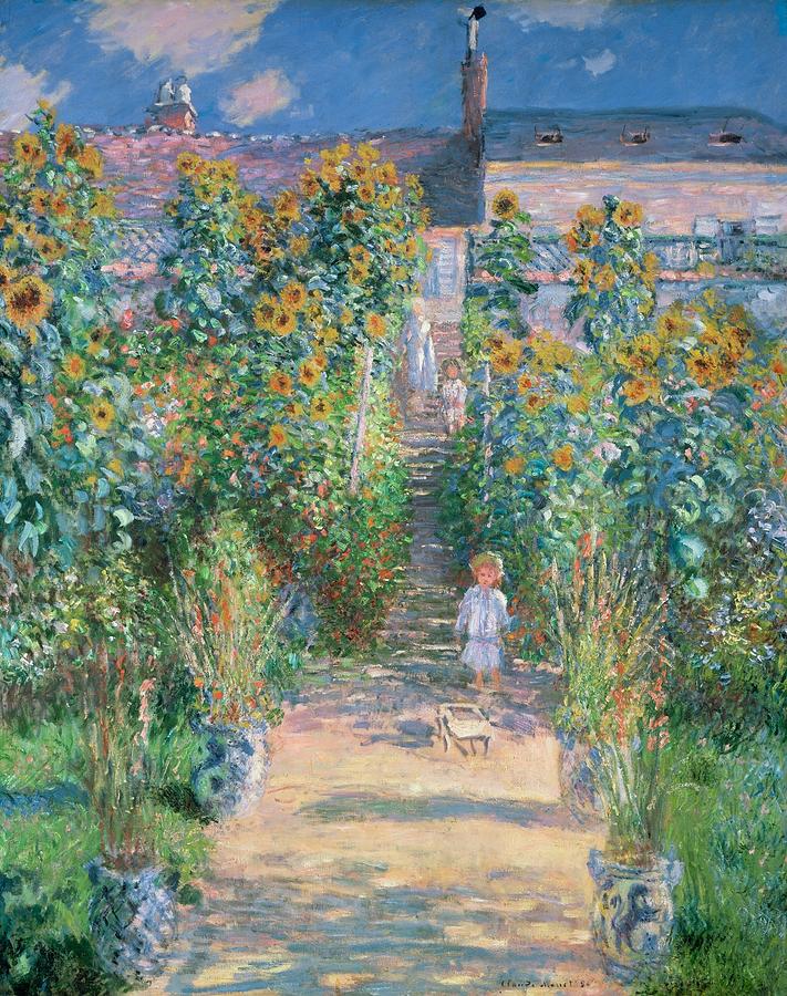 The Artist's Garden at Vetheuil #1 Painting by Claude Monet - Pixels