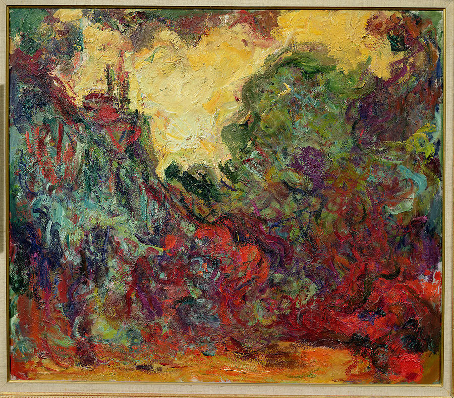 Rose Photograph - The Artists House From The Rose Garden, 1922-24 Oil On Canvas by Claude Monet
