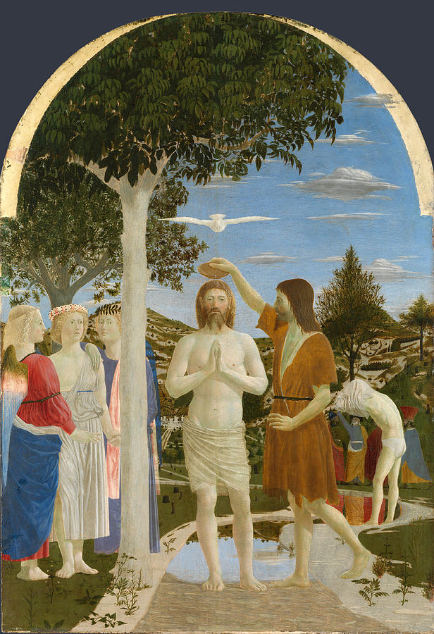 The Baptism of Christ #3 Painting by Piero della Francesca