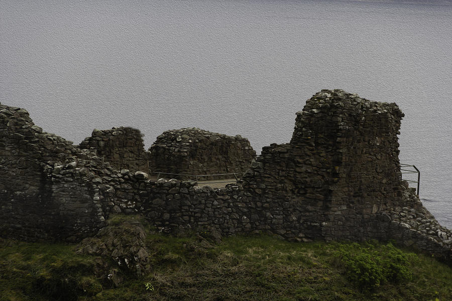 Architecture Digital Art - The battered remains of the Urquhart Castle in Scotland #1 by Ashish Agarwal