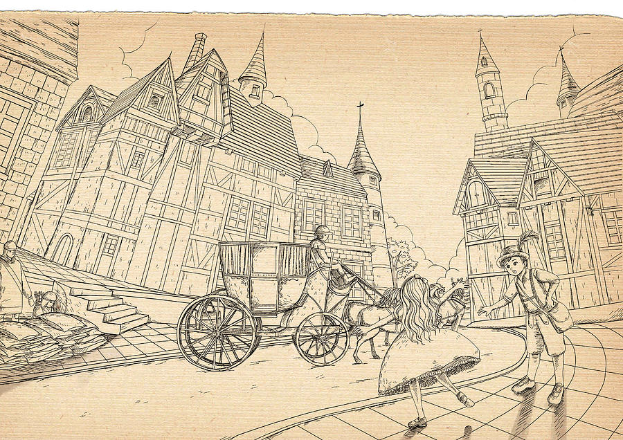 The Bavarian Village #2 Drawing by Reynold Jay