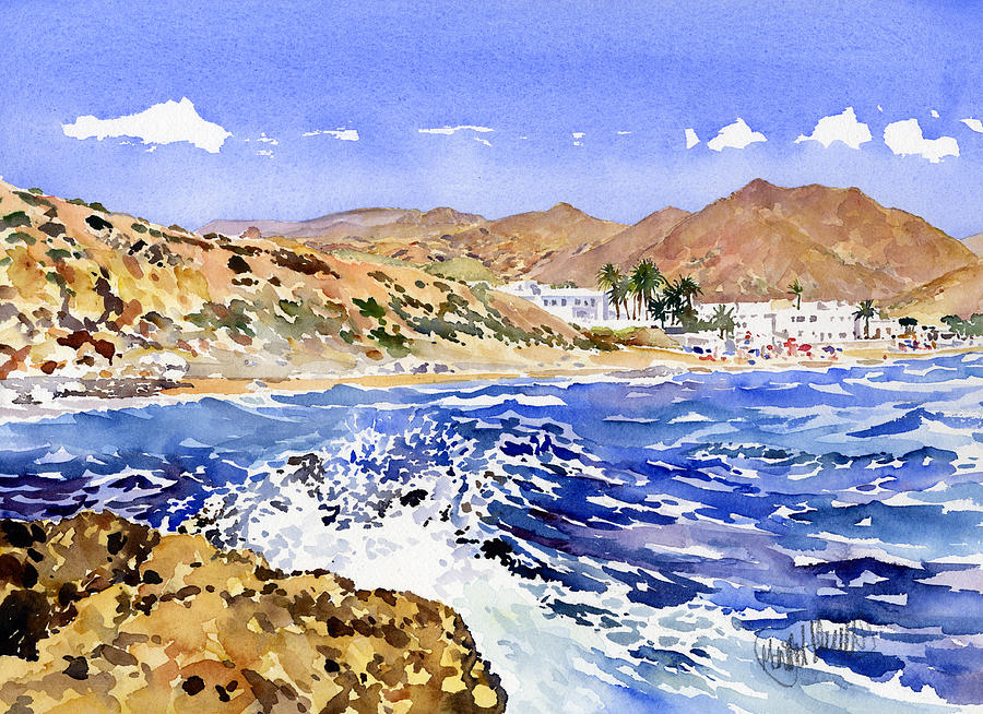 The beach at Las Negras #2 Painting by Margaret Merry