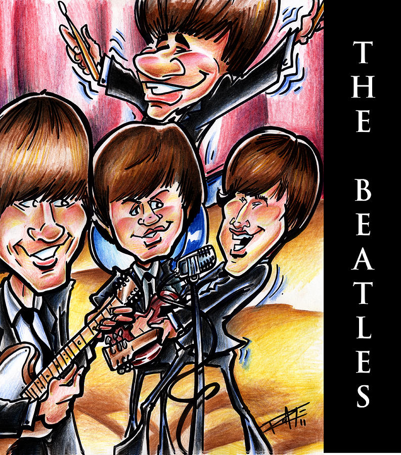 The Beatles Drawing - The Beatles #1 by Big Mike Roate