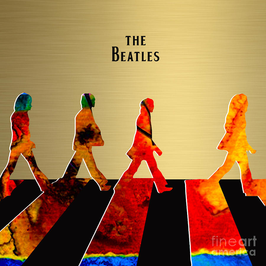 The Beatles Gold Series #1 Mixed Media by Marvin Blaine