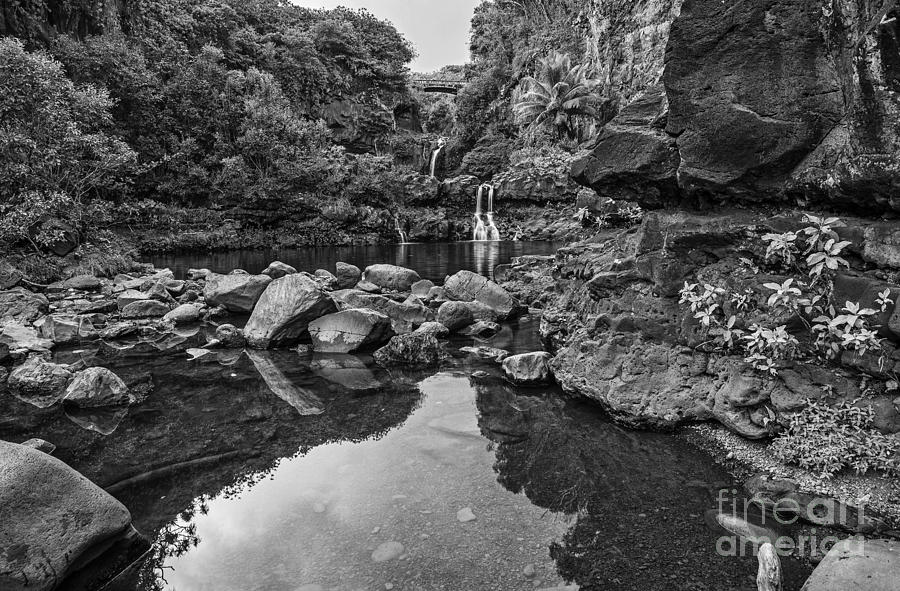 Haleakala National Park Photograph - The beautiful scene of the Seven Sacred Pools of Maui. #1 by Jamie Pham