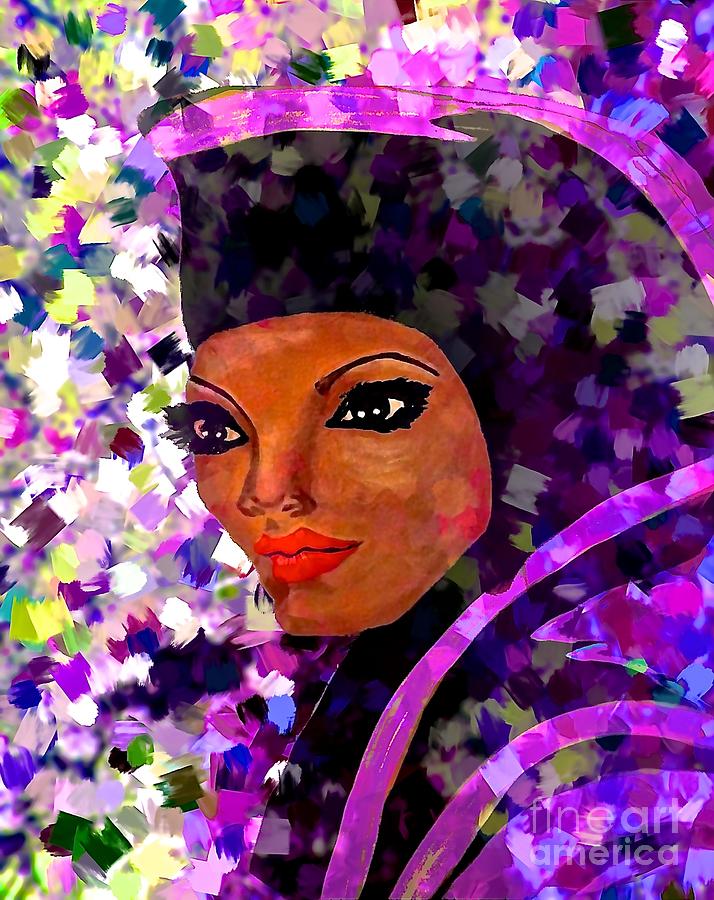 The Beauty of Her Big Brown Eyes 2 Painting by Saundra Myles
