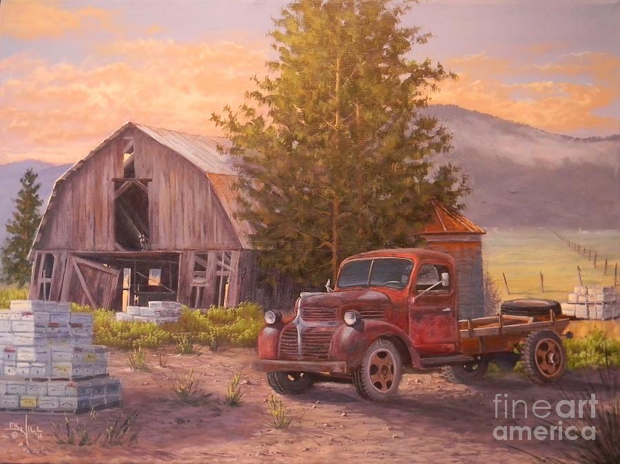 The Beekeepers Barn Painting by Paul K Hill