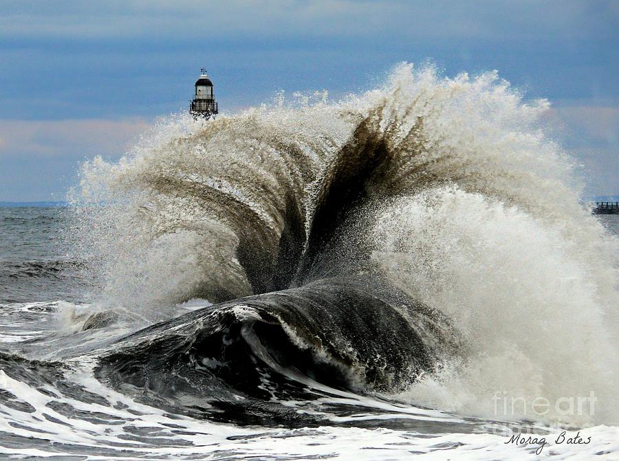 The North Sea Photograph - The Big Wave by Morag Bates