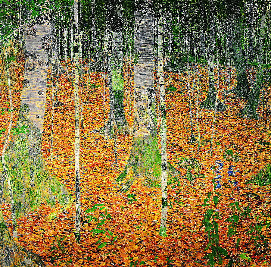 The Birch Wood #2 Painting by Celestial Images