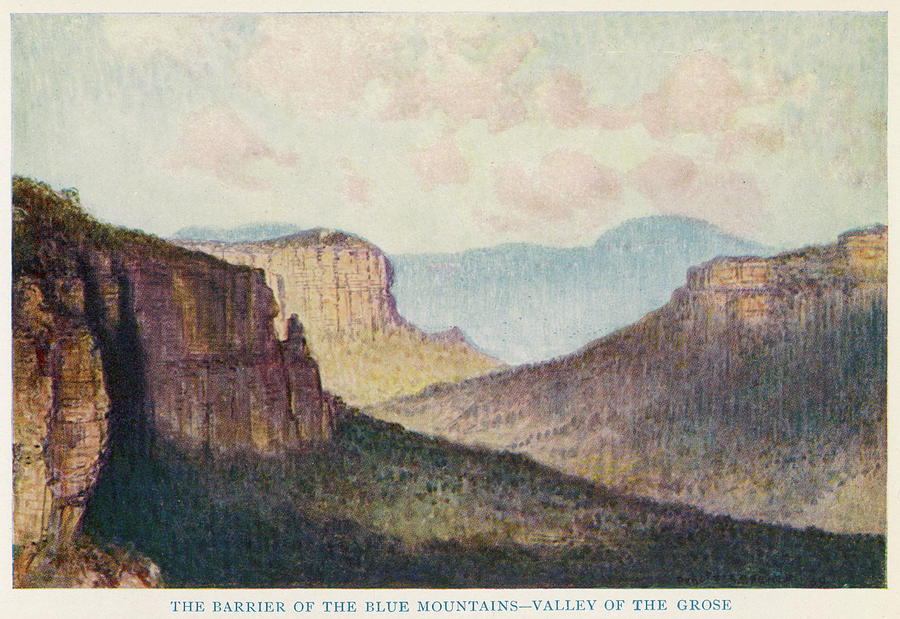 Mountain Drawing - The Blue Mountains, New South  Wales - #1 by Mary Evans Picture Library