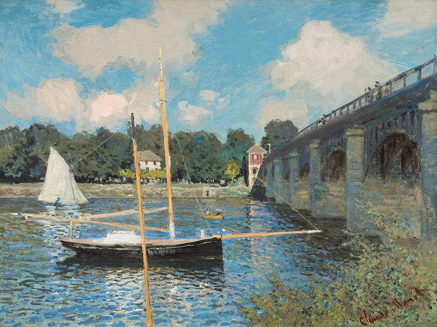 Claude Monet Painting - The Bridge at Argenteuil #1 by Claude Monet