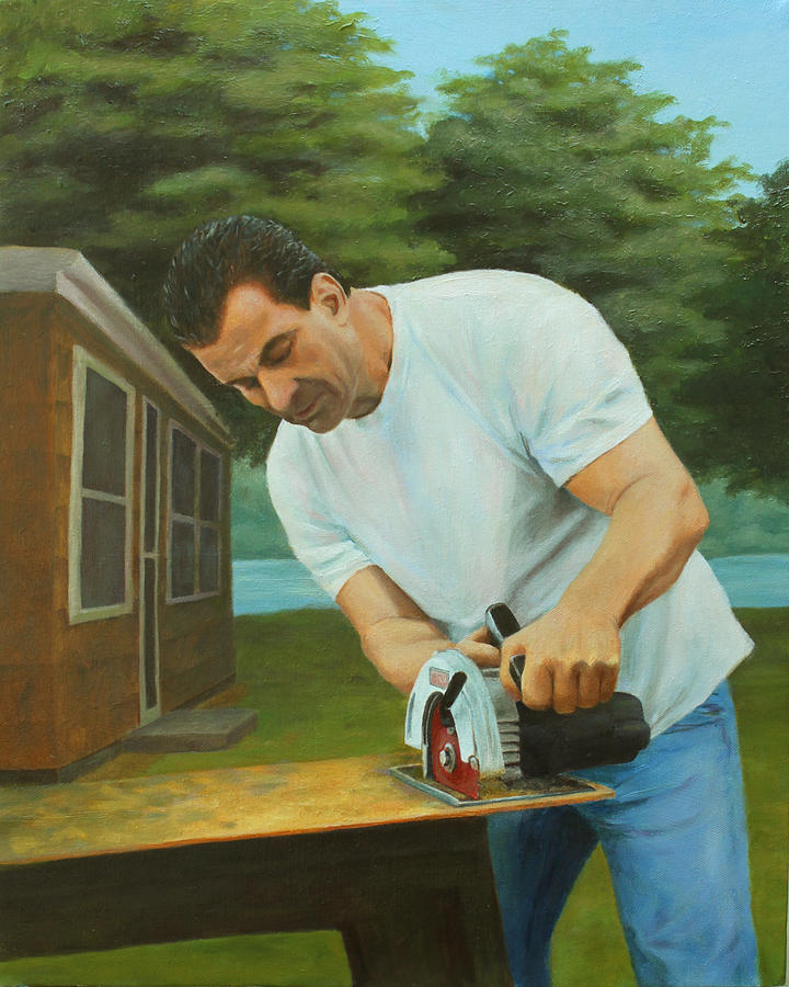 The Carpenter #1 Painting by Beth Johnston