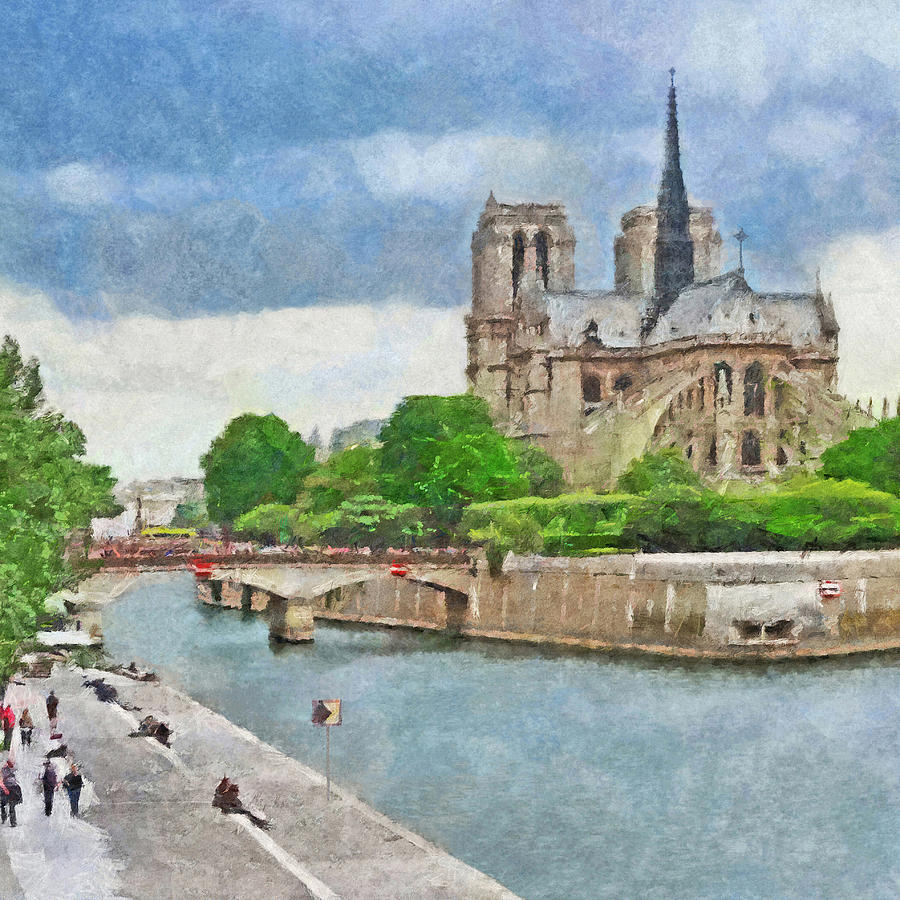 The Cathedral of Notre Dame  #1 Digital Art by Digital Photographic Arts