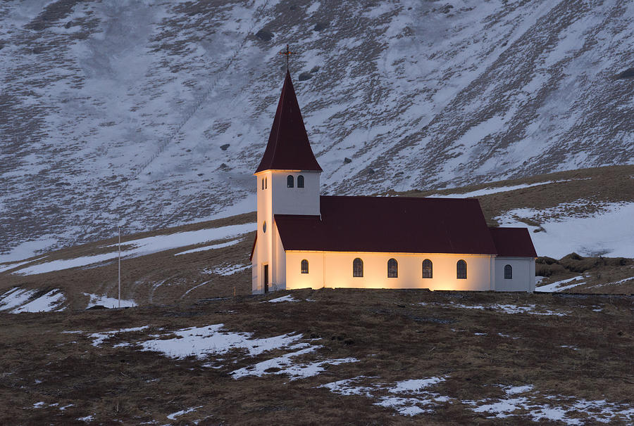 The Church At Vik, Iceland #1 Photograph by John Shaw
