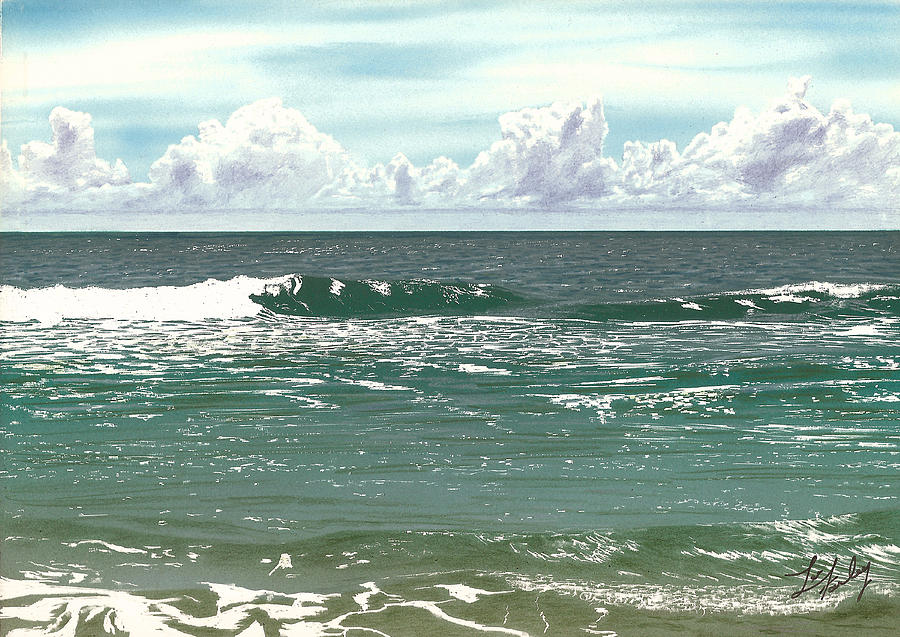 Ocean Painting - The Color Of Jade #1 by Lee Farley