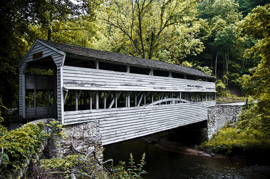 Bridge Photograph - The Covered Bridge at Valley Forge #2 by Bill Cannon