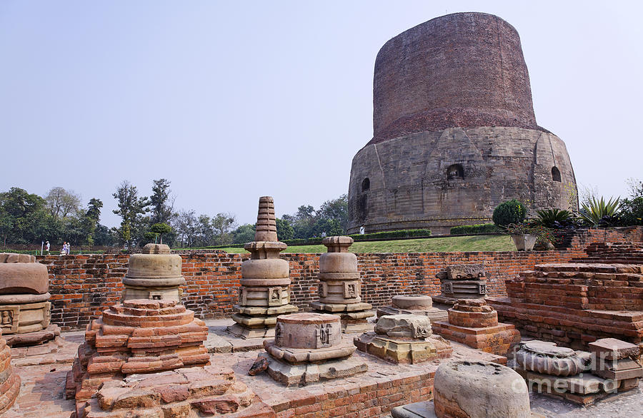 The Dhamekh Stupa at Sarnath in India #1 Photograph by Robert Preston ...